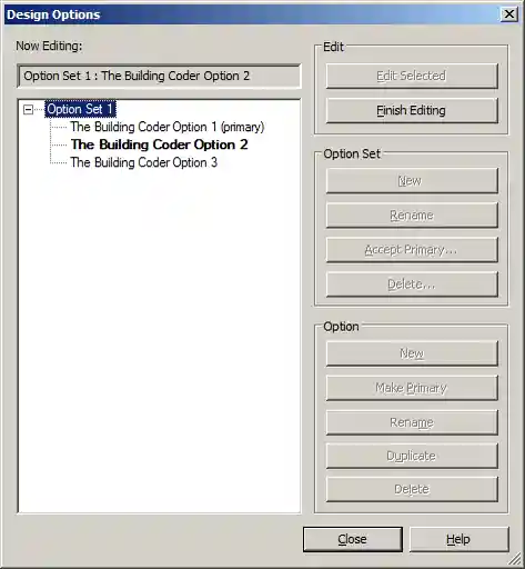 DesignOptionModifier modified the  design option