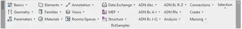 RvtSamples ribbon panel