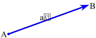 Vector from A to B