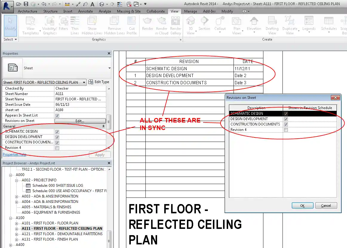 Annotated sheet