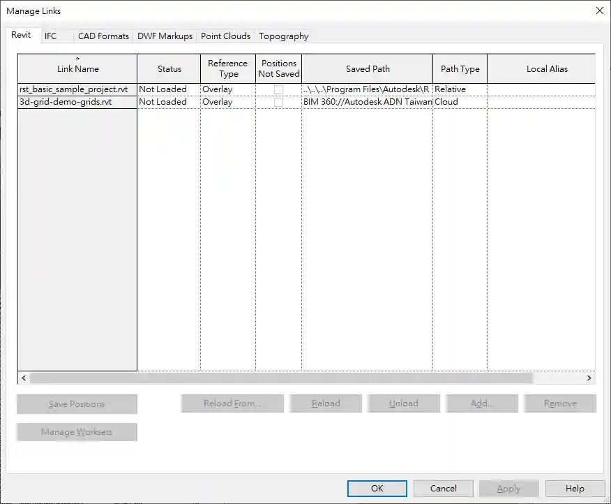 BIM360 links