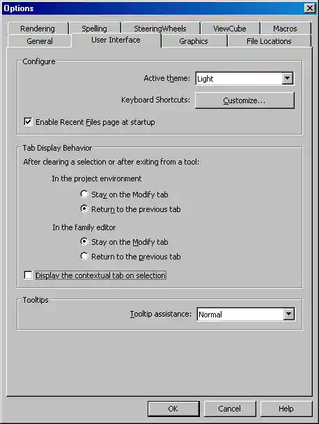 Context tab toggle
