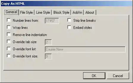 Copy source as HTML