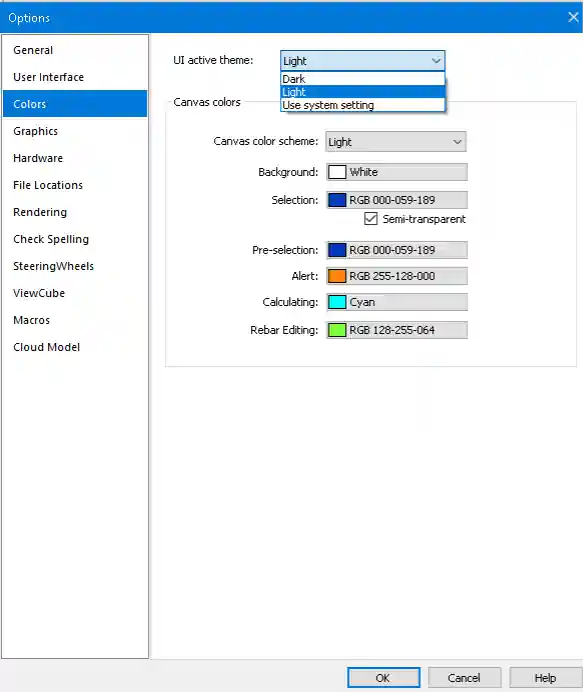 Dark theme
