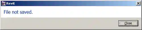File not saved