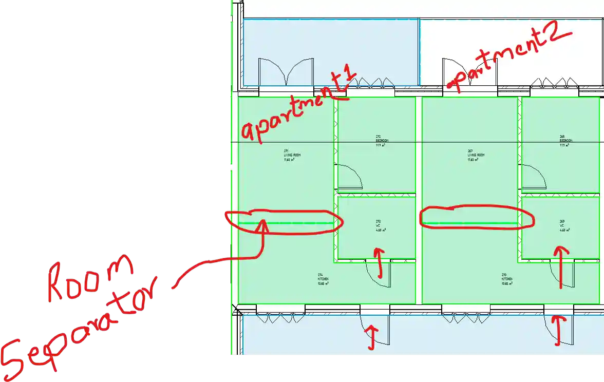 Get adjacent rooms