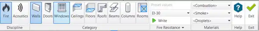 Fire or Acoustic code user interface