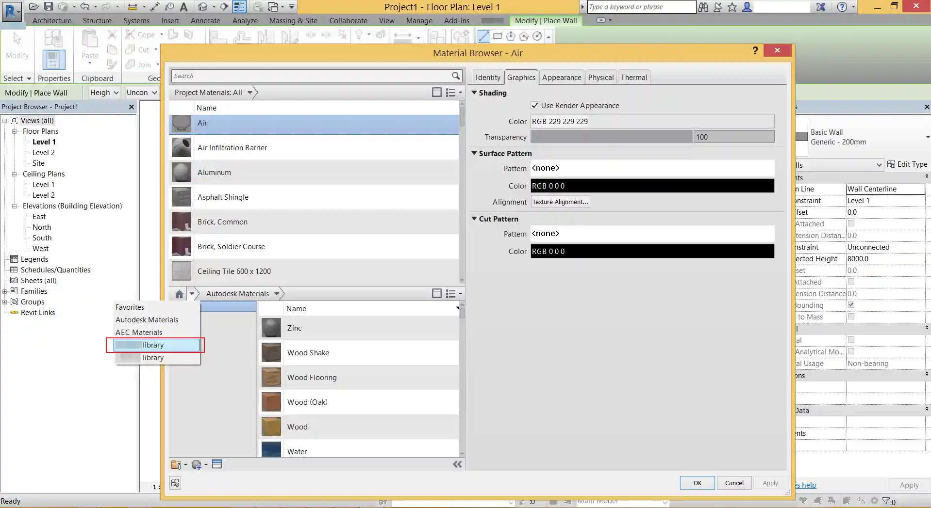 Material browser