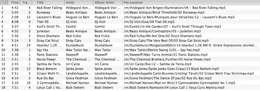 Songbird Playlist