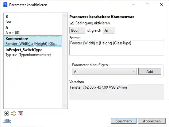 Parameter identifier in formula