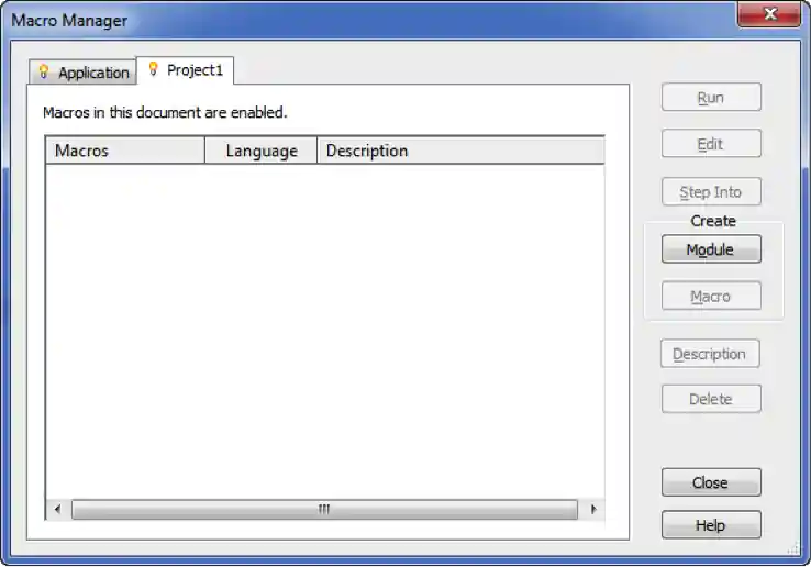 Macro manager