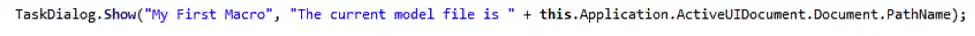 Code to report project path name