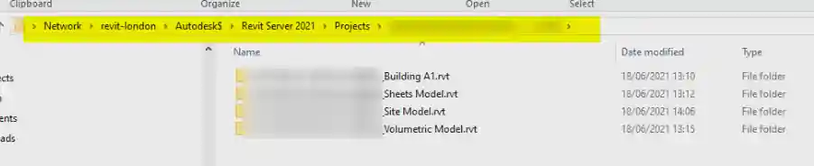 Revit Server projects
