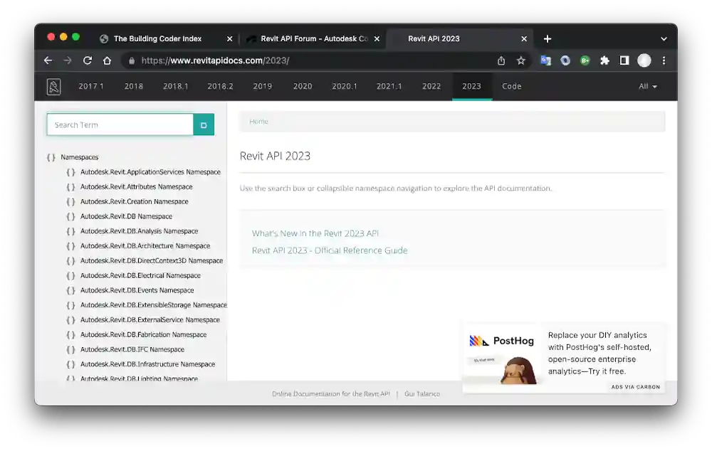 Revit API Docs 2023
