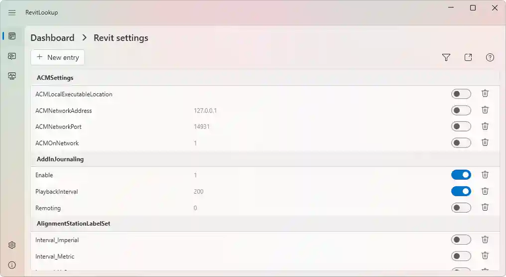 Revit.ini file editor