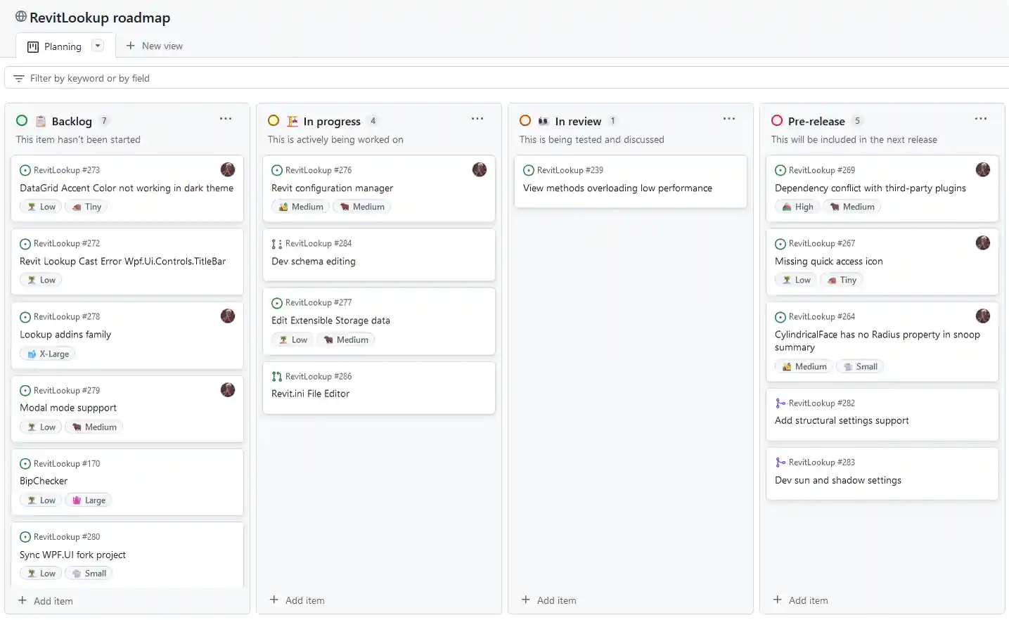 Public RevitLookup roadmap