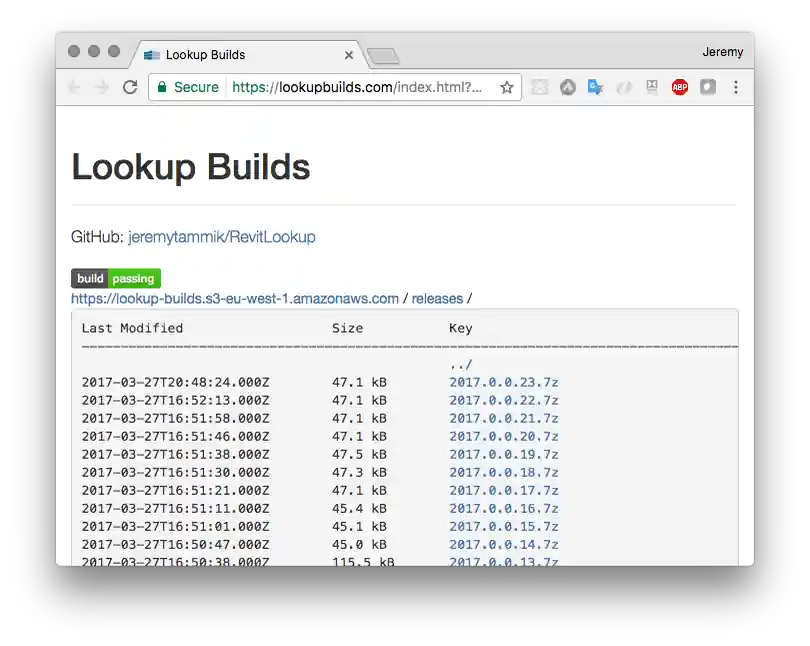 RevitLookup builds
