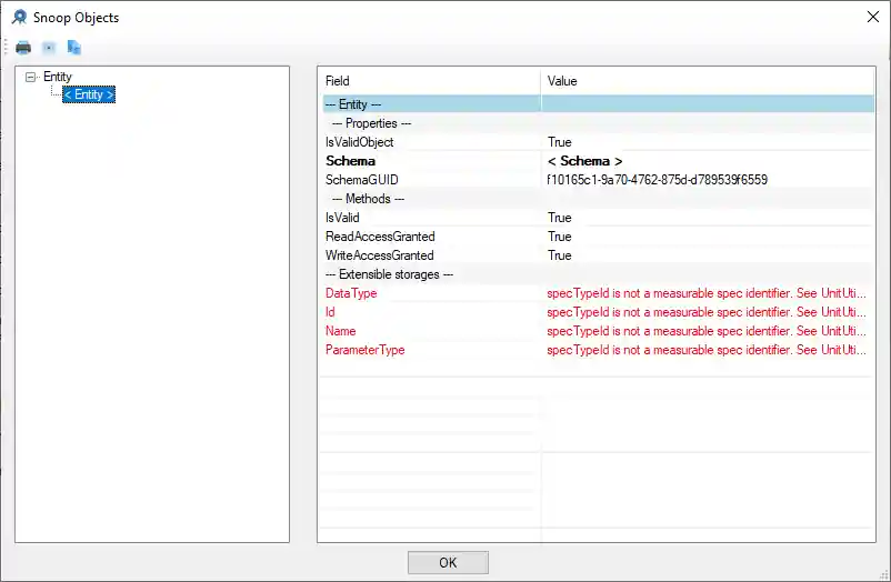 Extensible storages fields