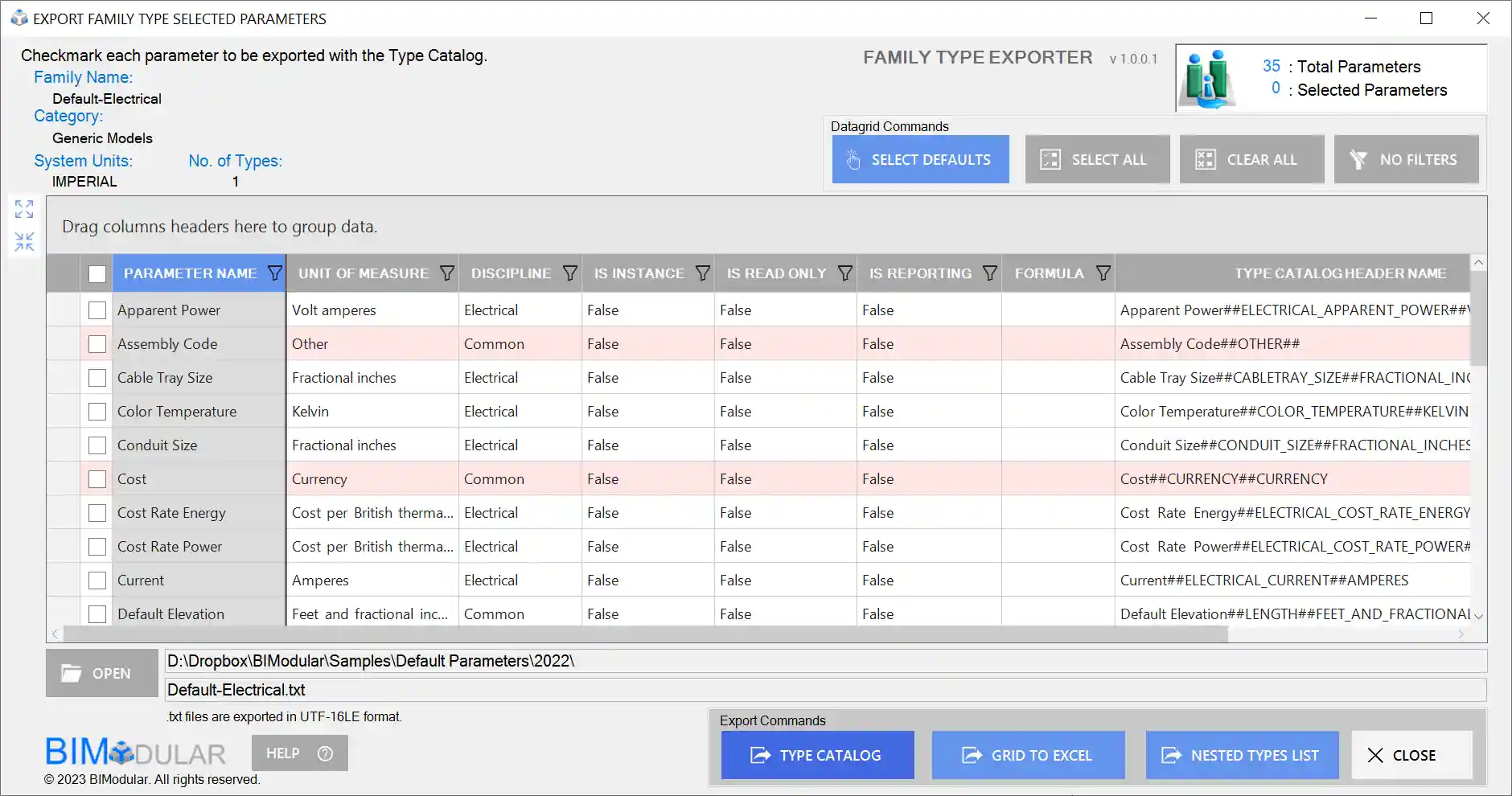 FamilyType Exporter EN