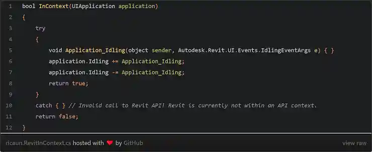 In Revit API context check