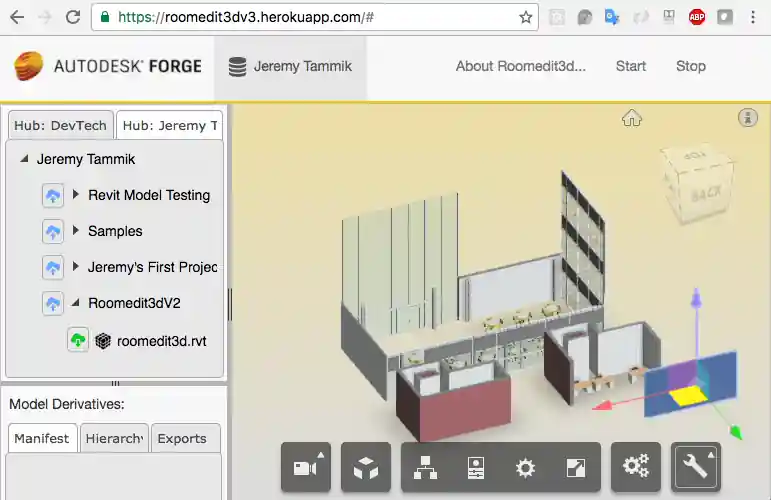 Moving a wall in the Forge viewer