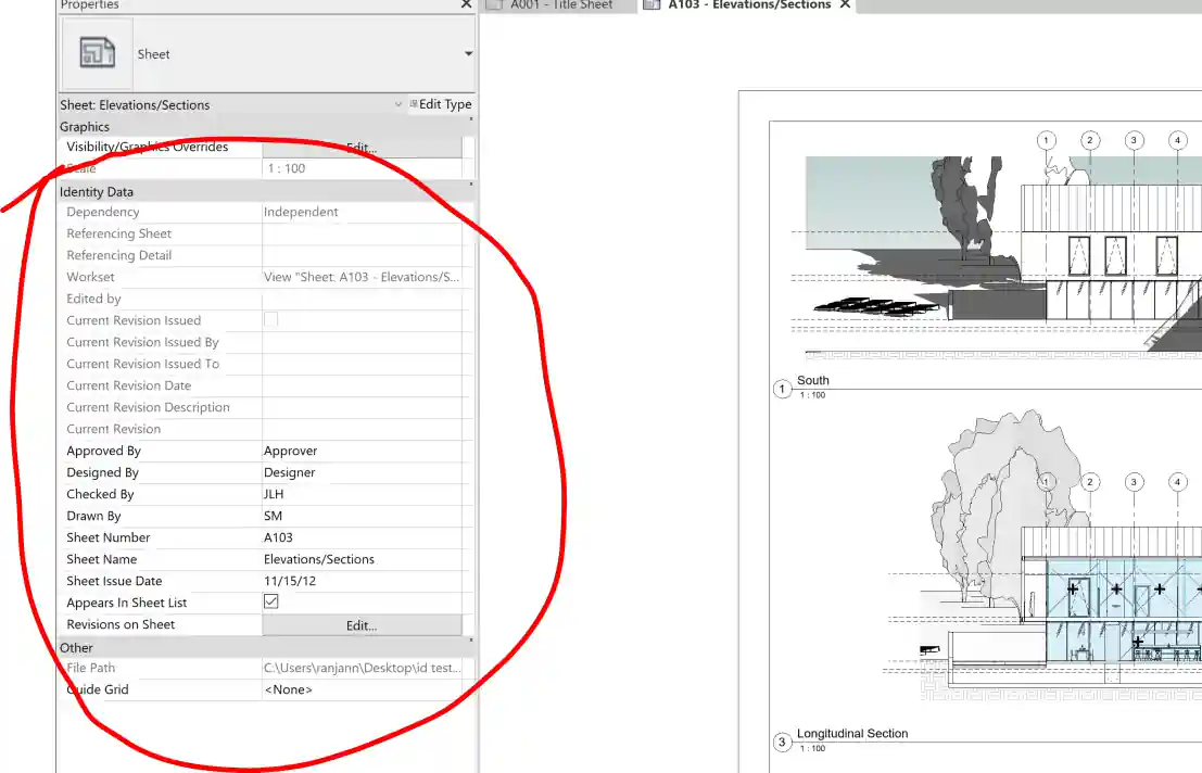 Sheet identity data