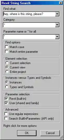 String Search form