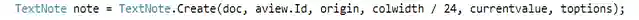 Text note create