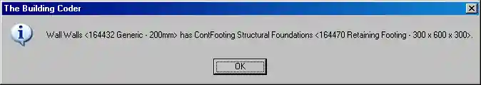 Wall footing relationship