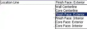 Wall location line in user interface