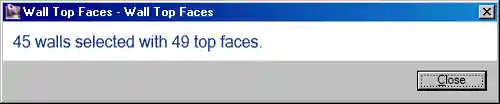 Correct summary of basic sample project wall top faces
