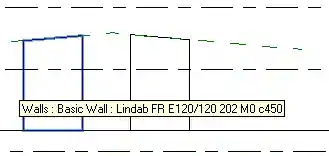 Two sloped walls