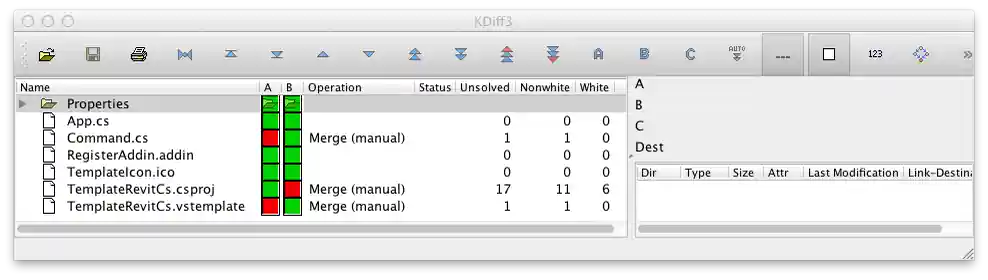 Modified files